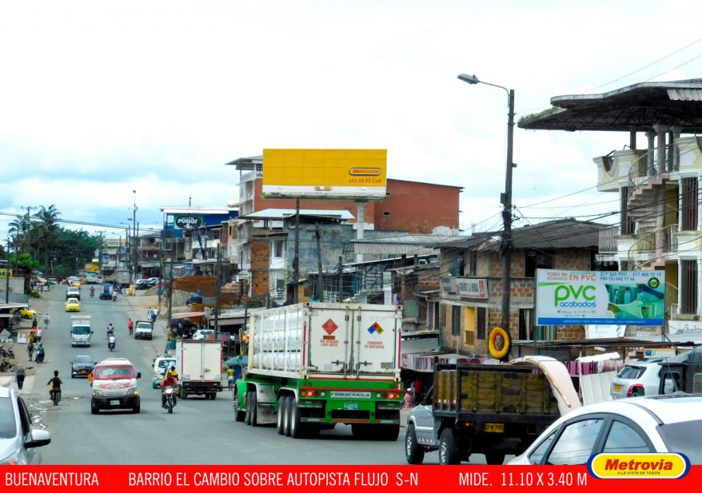 Barrio el Cambio sobre la Autopista Aflujo Sur Norte
